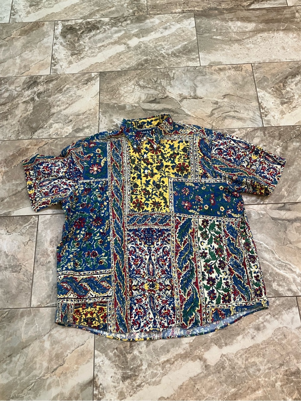 Ralph Lauren Multicolor Patchwork Floral Button-Down Shirt